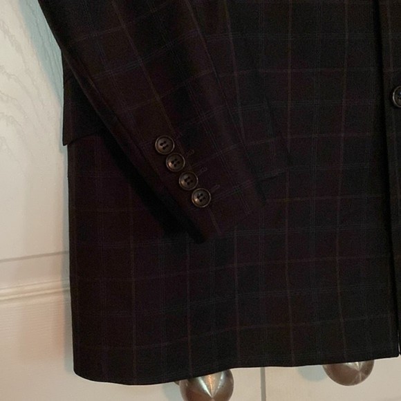 Steve Harvey Collection Suit Jacket Pure Wool 42R Double Vented 4 Button… - Picture 10 of 10